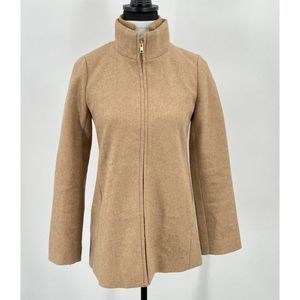 J.Crew Factory Women Tan Wool Blend Coat Size 00